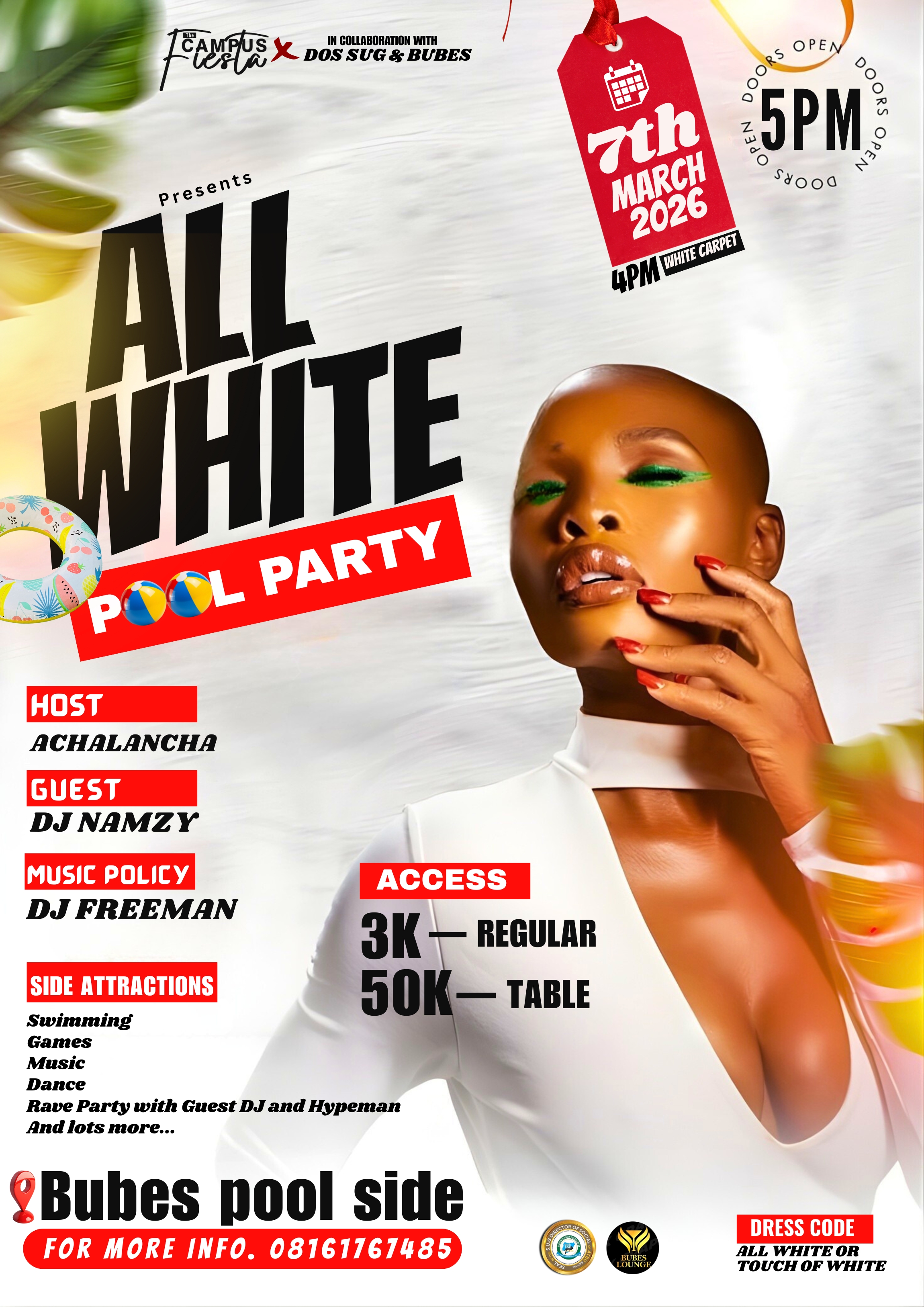 All White Pool Party
